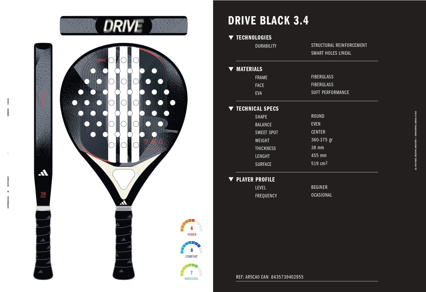Adidas Drive Black 3.4