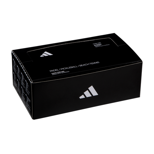 Box Of Padel Overgrip 25 Units White, Black And Red