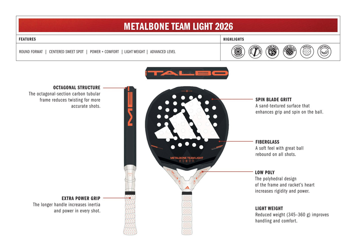 ADIDAS METALBONE TEAM LIGHT 2026