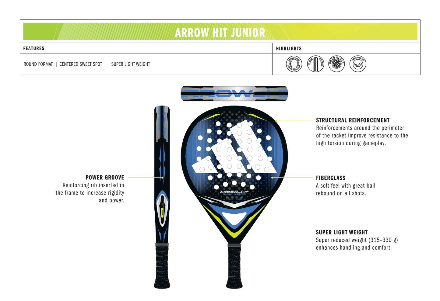 ADIDAS ARROW HIT JUNIOR WHITE/BLUE