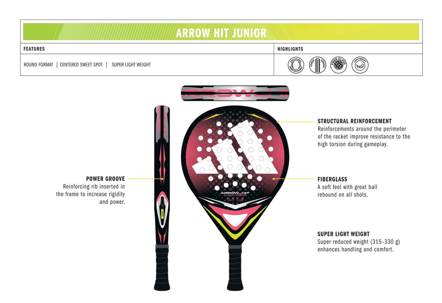 ADIDAS ARROW HIT JUNIOR WHITE/PINK