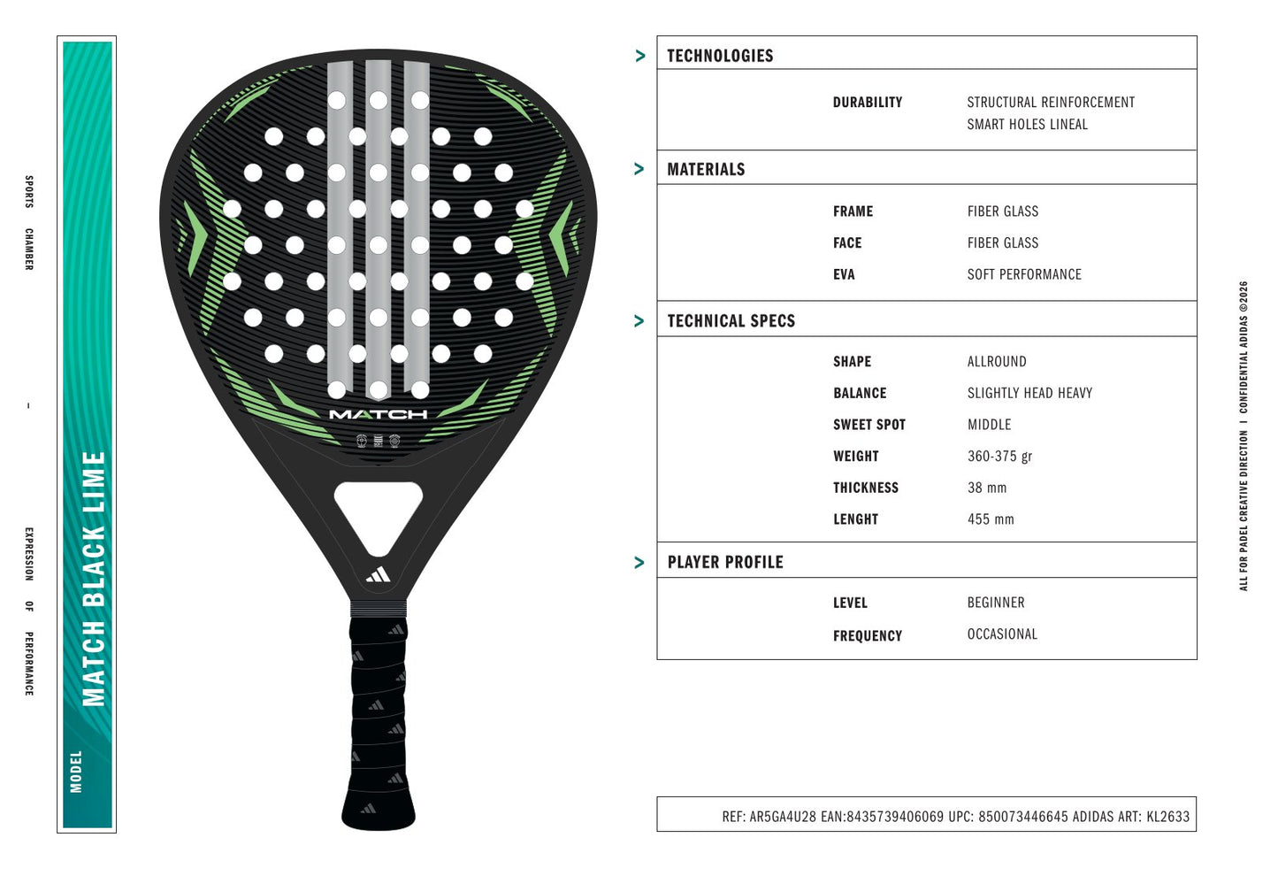 ADIDAS MATCH BLACK/GREEN 2026
