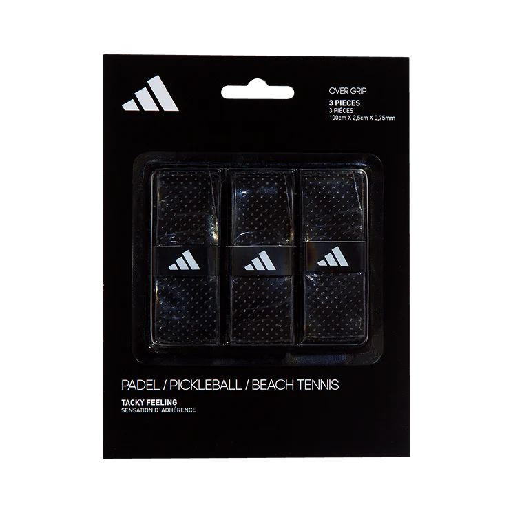 Adidas - Set of 3 Padel/Pickleball/Beach Tennis Overgrips (Black/White/Orange/Pink/Yellow)