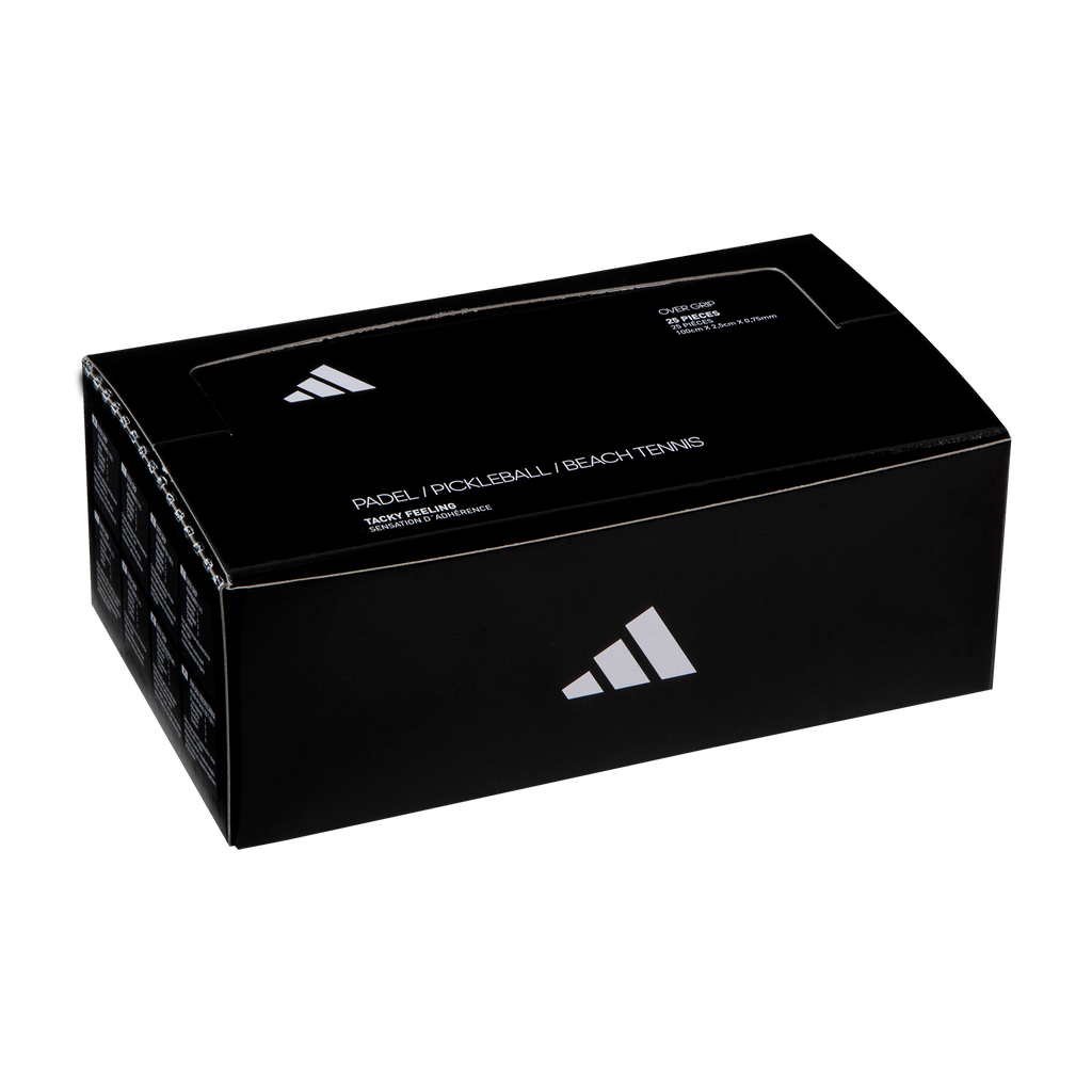 Box Of Padel Overgrip 25 Units White, Black And Red