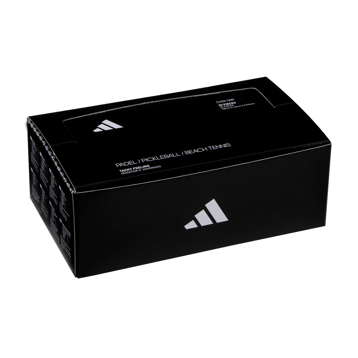 Box Of Padel Overgrip 25 Units White, Black And Red
