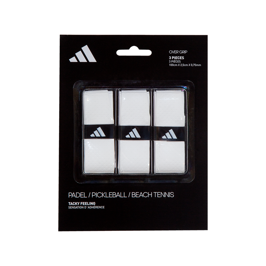 Adidas - Set of 3 Padel/Pickleball/Beach Tennis Overgrips (Black/White/Orange/Pink/Yellow)