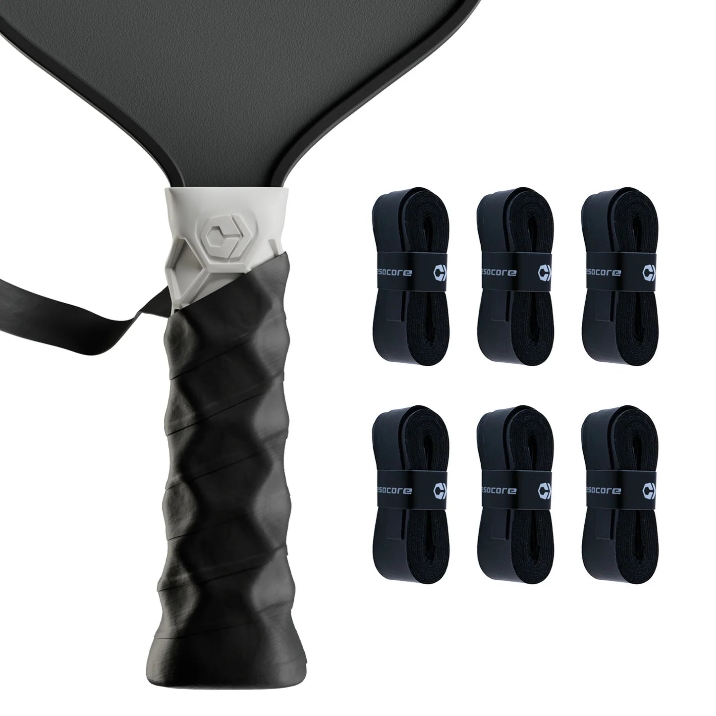 Hesacore Hesatac Overgrip – Black (Pack of 6)
