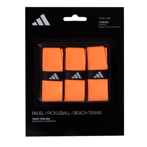 Adidas - Set of 3 Padel/Pickleball/Beach Tennis Overgrips (Black/White/Orange/Pink/Yellow)
