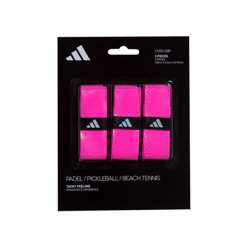 Adidas - Set of 3 Padel/Pickleball/Beach Tennis Overgrips (Black/White/Orange/Pink/Yellow)