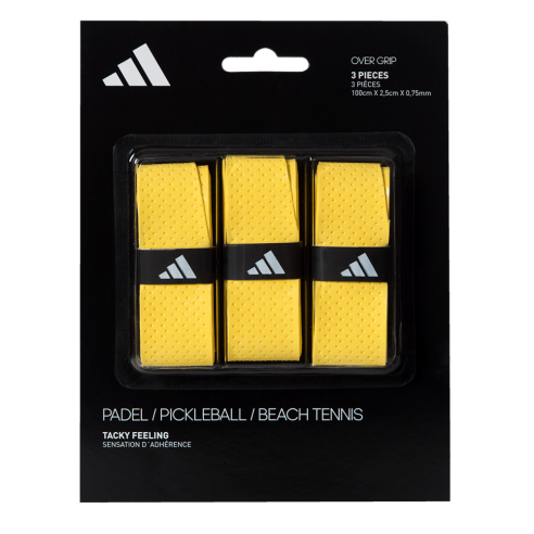Adidas - Set of 3 Padel/Pickleball/Beach Tennis Overgrips (Black/White/Orange/Pink/Yellow)